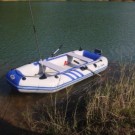 What should we do when using inflatable fishing boats?