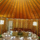 What kind of ceremonies will be held after the inflatable yurt built