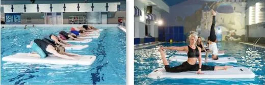 Swimming stadium inflatable yoga mats