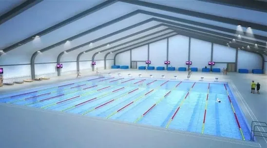 swim match pool stadium tent house