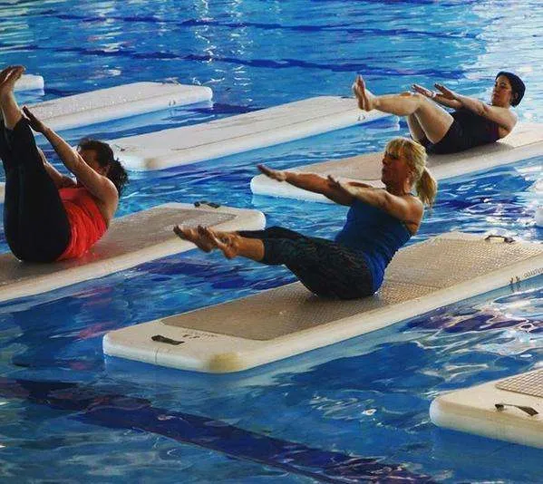 inflatable water floating yoga mat for sport and keep fit on water