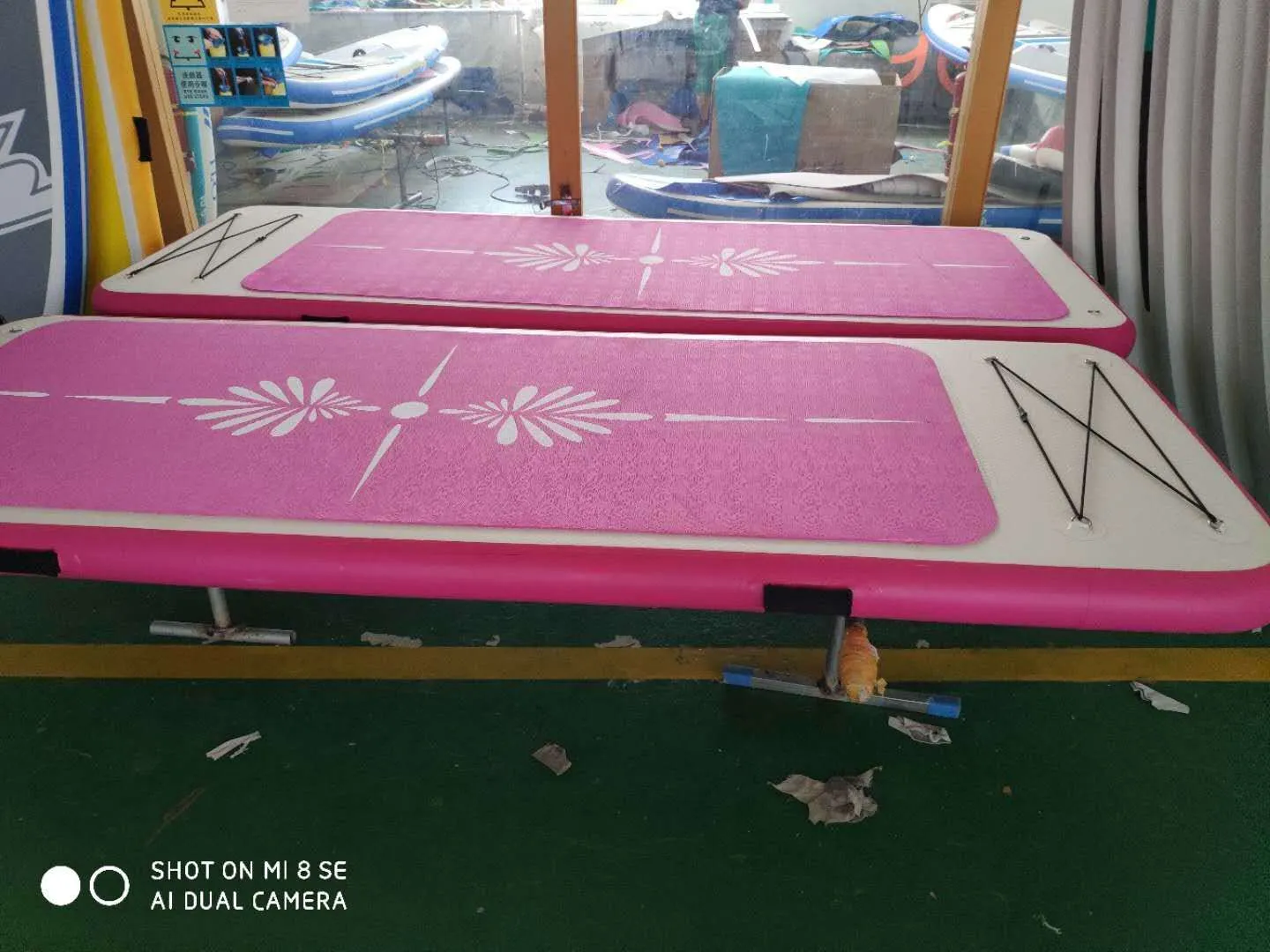 pink yoga air track mat