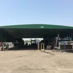 Mobile pull and push tent of factory workshop