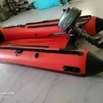 Red hot sale inflatable dinghy sport fishing boat